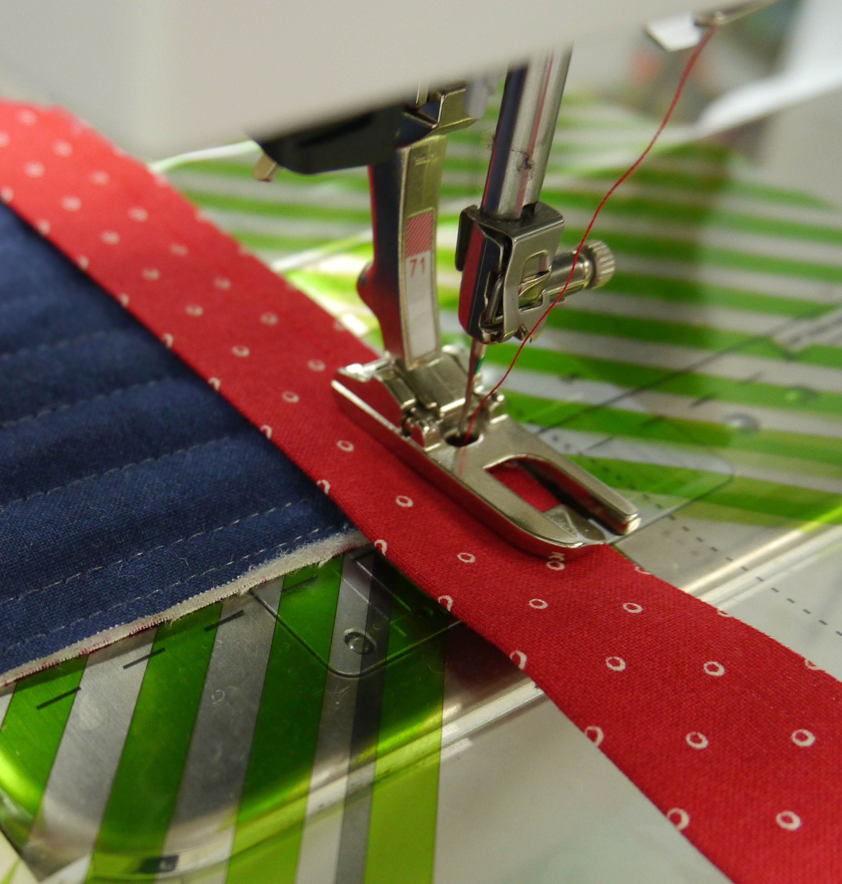 How to bind a tablerunner step 3 WeAllSew