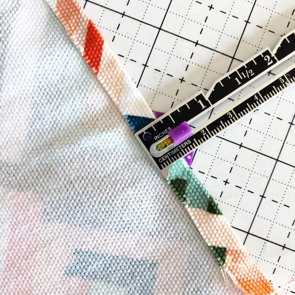 Canvas Market Bag Tutorial: Preparing the fabric for sewing